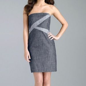 Gianni Bini Lisa Strapless Denim Look Dress